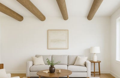 Faux Log Beams