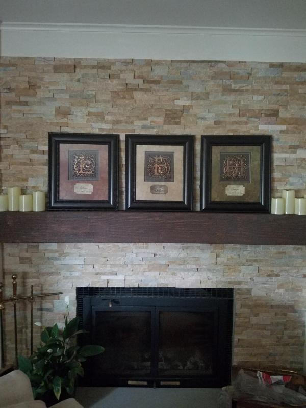 Ekena Millwork MANUSD04X04X36ZD $117.84 - 4H x 4D x 36W Sandblasted Faux  Wood Fireplace Mantel, Premium Aged