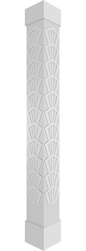 Ekena Millwork - Craftsman Classic Square Non-Tapered Coastal Fretwork Column