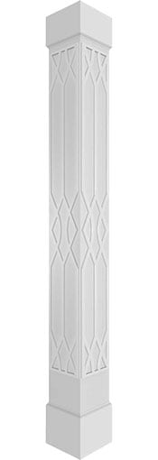 Ekena Millwork - Craftsman Classic Square Non-Tapered Riviera Fretwork Column