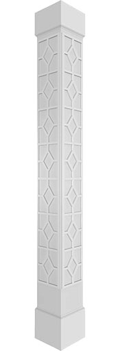 Ekena Millwork - Craftsman Classic Square Non-Tapered Kinsman Fretwork Column