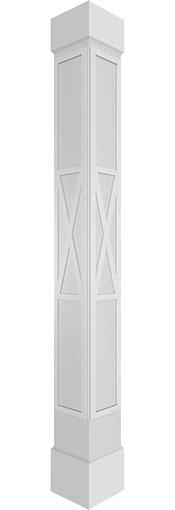 Ekena Millwork - Craftsman Classic Square Non-Tapered X-Board Farmhouse Fretwork Column