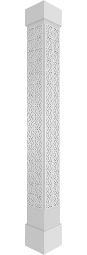 Ekena Millwork - Craftsman Classic Square Non-Tapered Paisley Fretwork Column