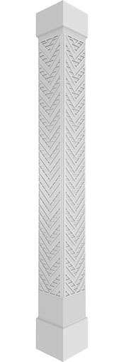 Ekena Millwork - Craftsman Classic Square Non-Tapered Gilcrest Fretwork Column