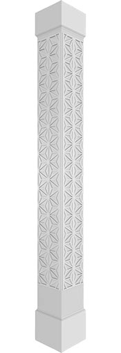 Ekena Millwork - Craftsman Classic Square Non-Tapered Hampton Fretwork Column