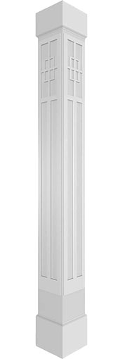 Ekena Millwork - Craftsman Classic Square Non-Tapered San Antonio Mission Style Fretwork Column