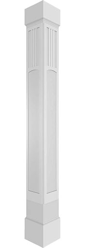 Ekena Millwork - Craftsman Classic Square Non-Tapered San Miguel Mission Style Fretwork Column