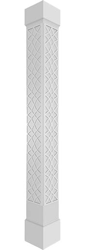 Ekena Millwork - Craftsman Classic Square Non-Tapered Mosaic Fretwork Column