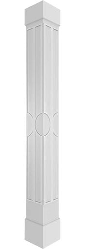 Ekena Millwork - Craftsman Classic Square Non-Tapered Nouveau Fretwork Column