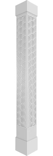 Ekena Millwork - Craftsman Classic Square Non-Tapered Art Deco Fretwork Column