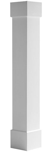Ekena Millwork - Craftsman Classic Square Non-Tapered Smooth Column w/ Standard Capital & Base