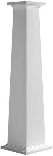 Ekena Millwork - Craftsman Classic Square Tapered Smooth Column w/ Standard Capital & Base