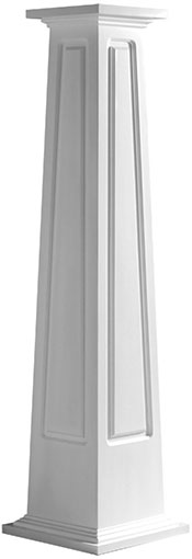 Ekena Millwork - Craftsman Classic Square Tapered Raised Panel Column w/ Standard Capital & Base