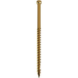 Gold Coated Star Drive Round Head Carbon Steel Construction Screw 40-Pack U2 Fasteners S22103125H 3/8 in x 3-1/8 in 