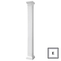 Endura-Stone Pro Series Square Non-Tapered Fluted FRP Column
