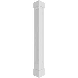 Craftsman Classic Square Non-Tapered Fluted Column w/ Standard Capital & Base