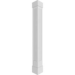 Craftsman Classic Square Non-Tapered Recessed Panel Column w/ Standard Capital & Base