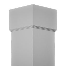 Interlocking joints on a cellular PVC column wrap snapping closed