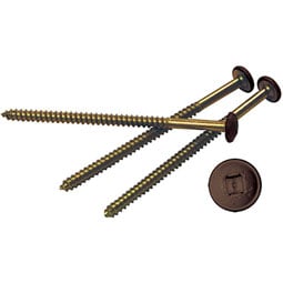 00972008009 - 3" Painted Screws for Vinyl Shutters, 009 Federal Brown (8/bag)