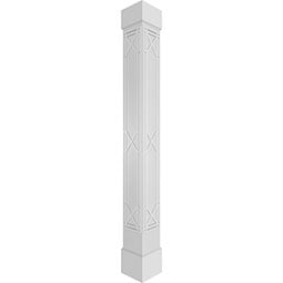 Craftsman Classic Square Non-Tapered Bungalow Fretwork Column