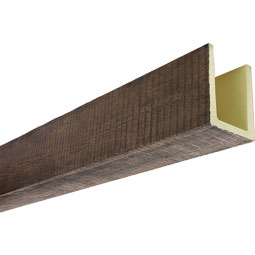 Ekena Millwork - BMRRS3 - Heritage Timber Resawn Rip Faux Wood Beam, 3-Sided (U-Beam)