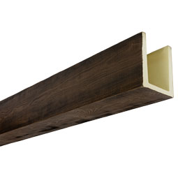 Ekena Millwork - BMRUSS3 - Heritage Timber Rustic Sawn Faux Wood Beam, 3-Sided (U-Beam)