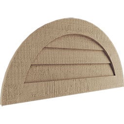 Timberthane Half Round Faux Wood Gable Vent, Primed Tan