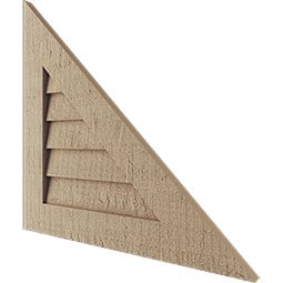 Timberthane Right Triangle Faux Wood Gable Vent, Primed Tan