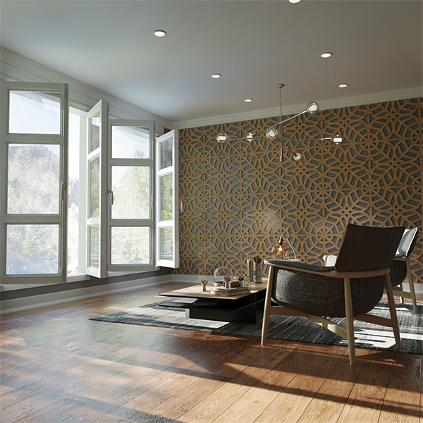 Ekena Millwork WALW24X24X0375GRDMF