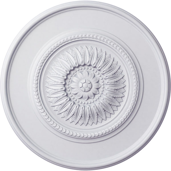 Ekena Millwork Quentin Ceiling Medallion - 23.5" X 12.25" Primed Urethane For Easy Installation