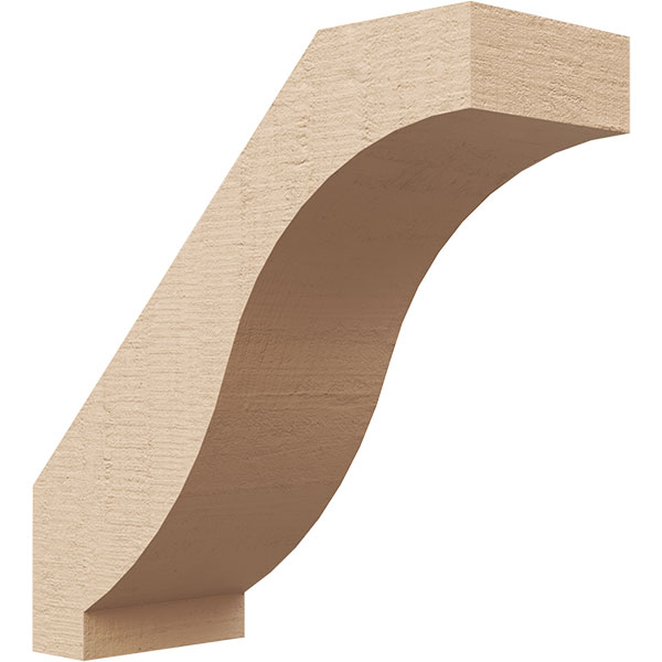Ekena Millwork BRCUR03X08X08BKRRCPR