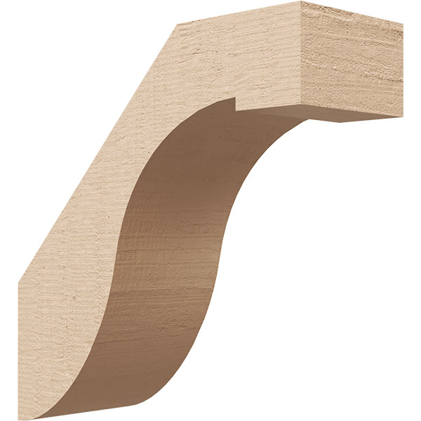 Ekena Millwork BRCUR03X08X08DELRCPR