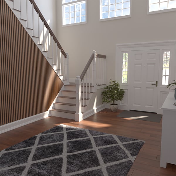 AmeriCraft Concave Stain Grade Solid Hardwood Adjustable Slat Wall Kit w/ 1"W x 94 1/2"H Slats