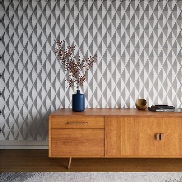 Endurathane Diamond 3D Wall Panel, 11 3/4"W x 7 1/8"H, Factory Primed