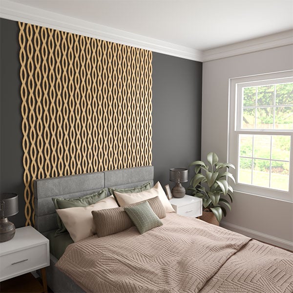 Rakaia Designer Series Adjustable Wood Decorative Slat Wall Panel Kit