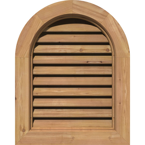 Round Top Wood Gable Vent, Round Top Gable Vent Wood