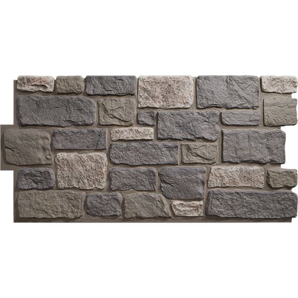 Ekena Millwork PNU24X48HCMG EverStone Cobblestone Faux Stone Panel, 48 ...