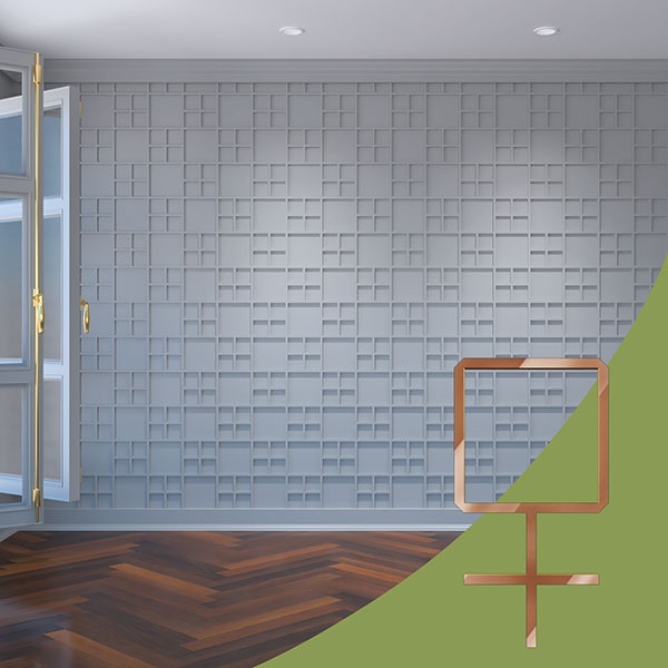 Ekena Millwork WALA08X08X0125BURBR