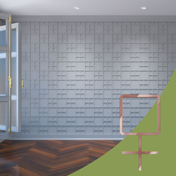Ekena Millwork WALA08X08X0125BURRG