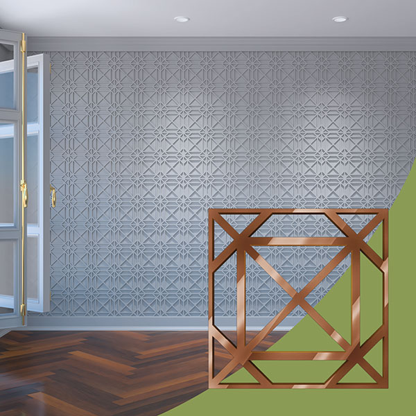 Ekena Millwork WALA08X08X0125BUXBR