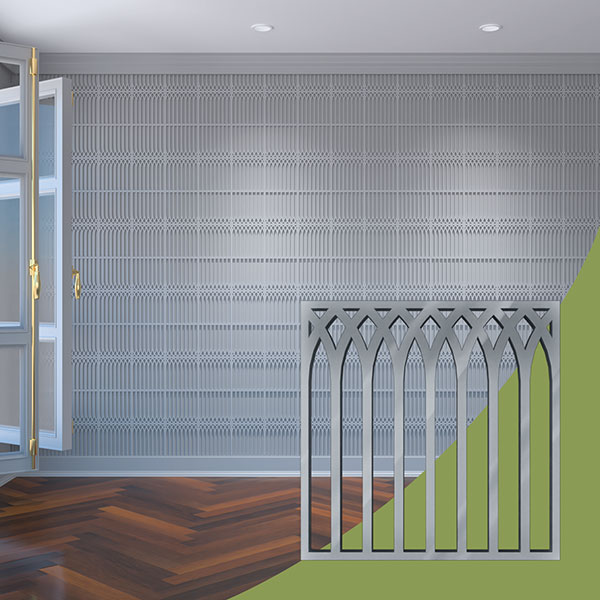 Ekena Millwork WALA08X08X0125CRPWH