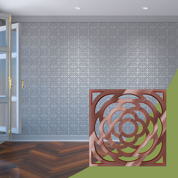 Ekena Millwork WALA08X08X0125EBGRG