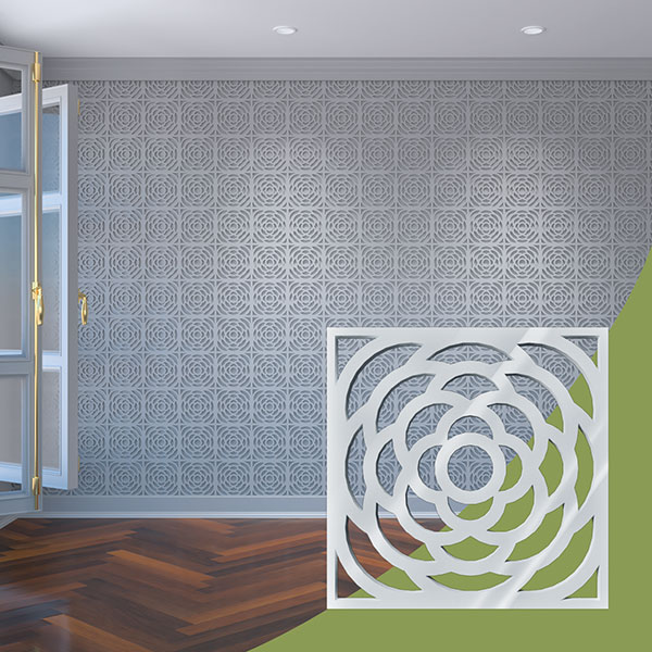 Ekena Millwork WALA08X08X0125EBGWH