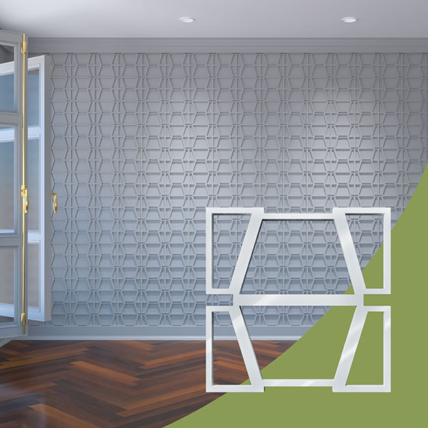 Ekena Millwork WALA08X08X0125GLYWH