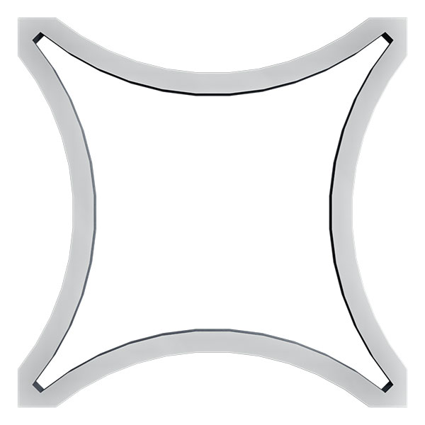 Ekena Millwork WALA08X08X0125LEYGR