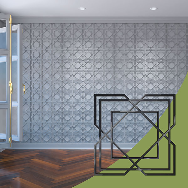 Ekena Millwork WALA08X08X0125LWDBL
