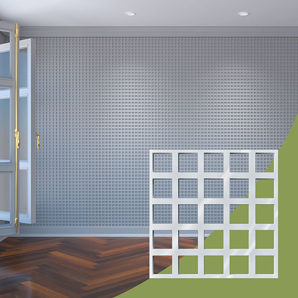 Ekena Millwork WALA08X08X0125MNCWH