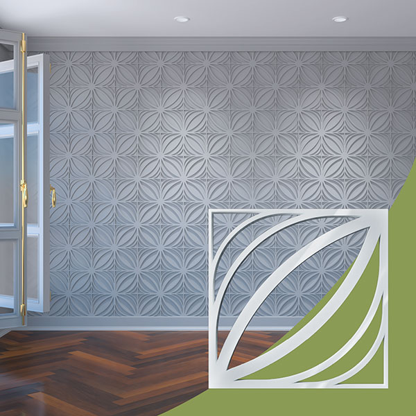 Ekena Millwork WALA08X08X0125OTSWH
