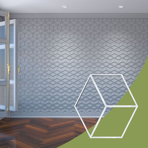 Ekena Millwork WALA08X08X0125PBLWH