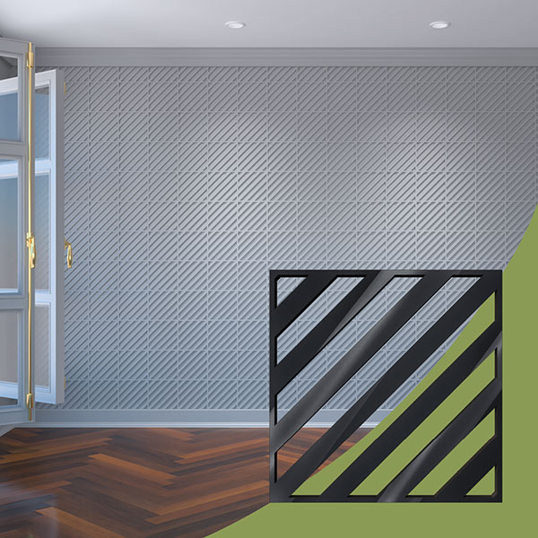 Ekena Millwork WALA08X08X0125RTWBL